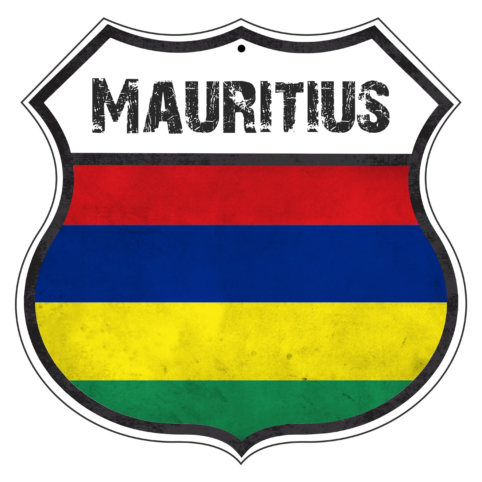 Mauritius Flag Shield Sign