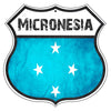 Micronesia Flag Shield Sign