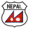 Nepal Flag Shield Sign