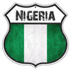 Nigeria Flag Shield Sign