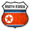 North Korea Flag Shield Sign