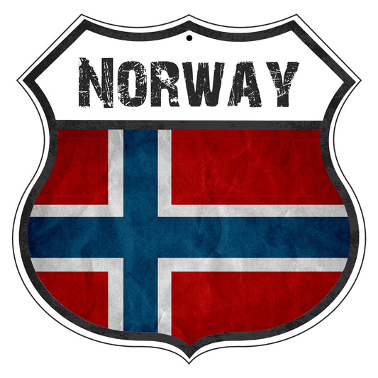 Norway Flag Shield Sign