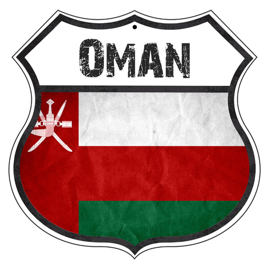 Oman Flag Shield Sign