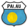 Palau Flag Shield Sign