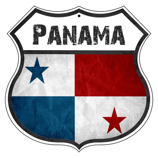 Panama Flag Shield Sign