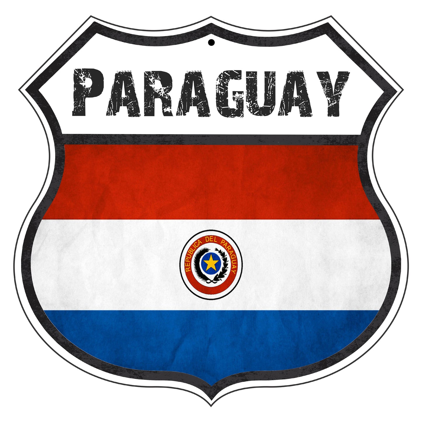 Paraguay Flag Shield Sign