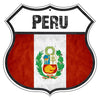Peru Flag Shield Sign