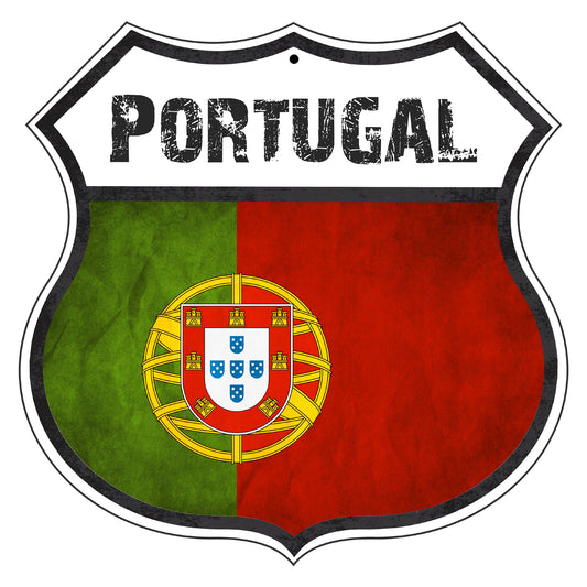 Portugal Flag Shield Sign