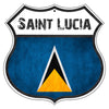 Saint Lucia Flag Shield Sign