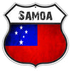 Samoa Flag Shield Sign