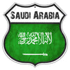 Saudi Arabia Flag Shield Sign