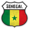 Senegal Flag Shield Sign