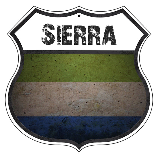 Sierra Flag Shield Sign