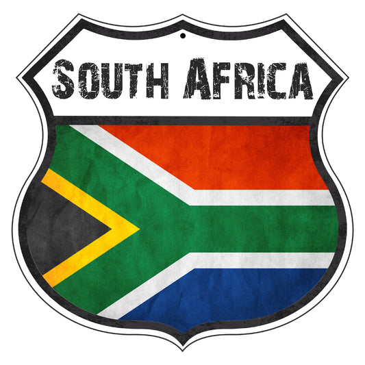 South Africa Flag Shield Sign