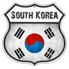 South Korea Flag Shield Sign