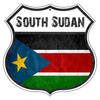 South Sudan Flag Shield Sign