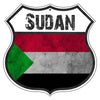 Sudan Flag Shield Sign