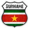 Suriname Flag Shield Sign