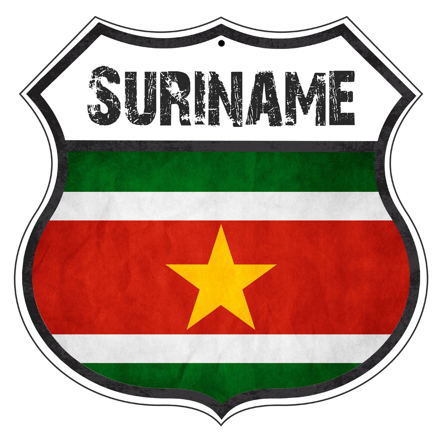 Suriname Flag Shield Sign