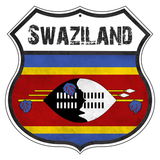 Swaziland Flag Shield Sign