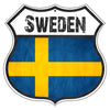 Sweden Flag Shield Sign