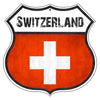Switzerland Flag Shield Sign