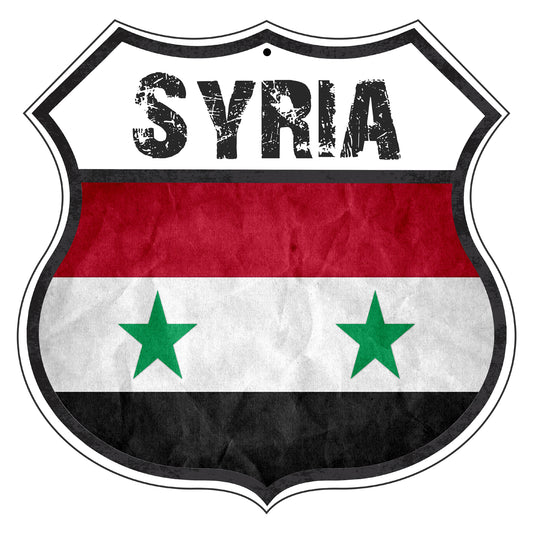 Syria Flag Shield Sign