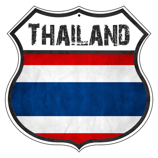 Thailand Flag Shield Sign