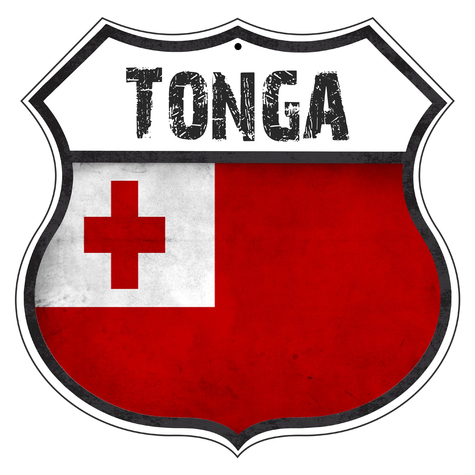 Tonga Flag Shield Sign