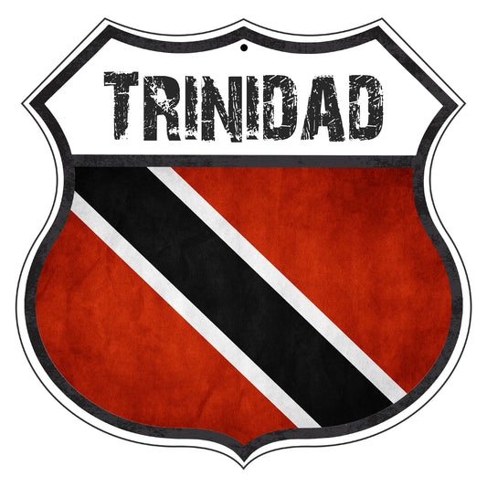 Trinidad Flag Shield Sign