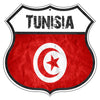Tunisia Flag Shield Sign