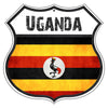 Uganda Flag Shield Sign