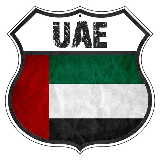 UAE Flag Shield Sign