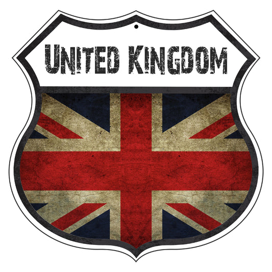 United Kingdom Flag Shield Sign