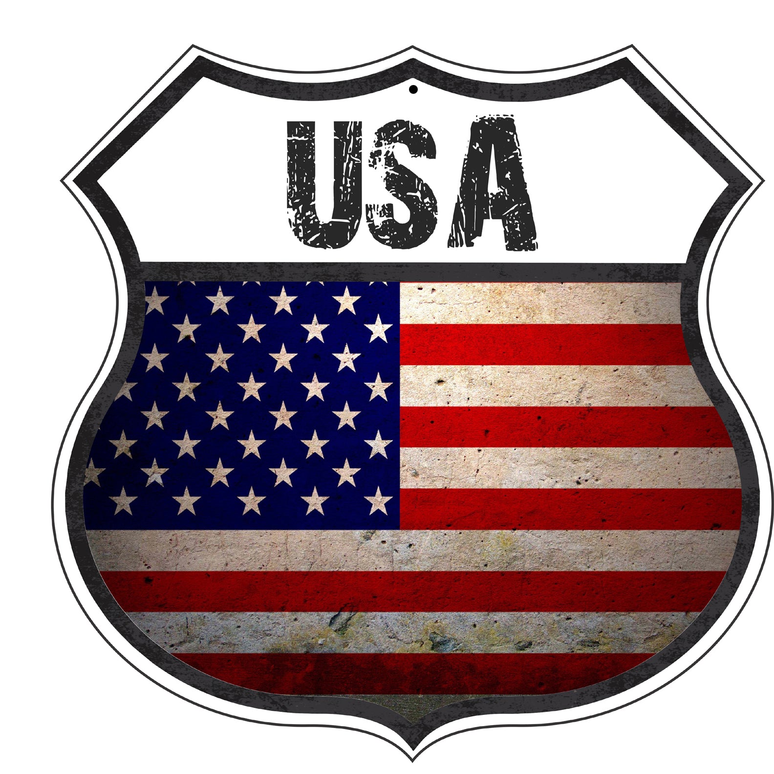 USA Flag Shield Sign