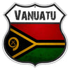 Vanuatu Flag Shield Sign