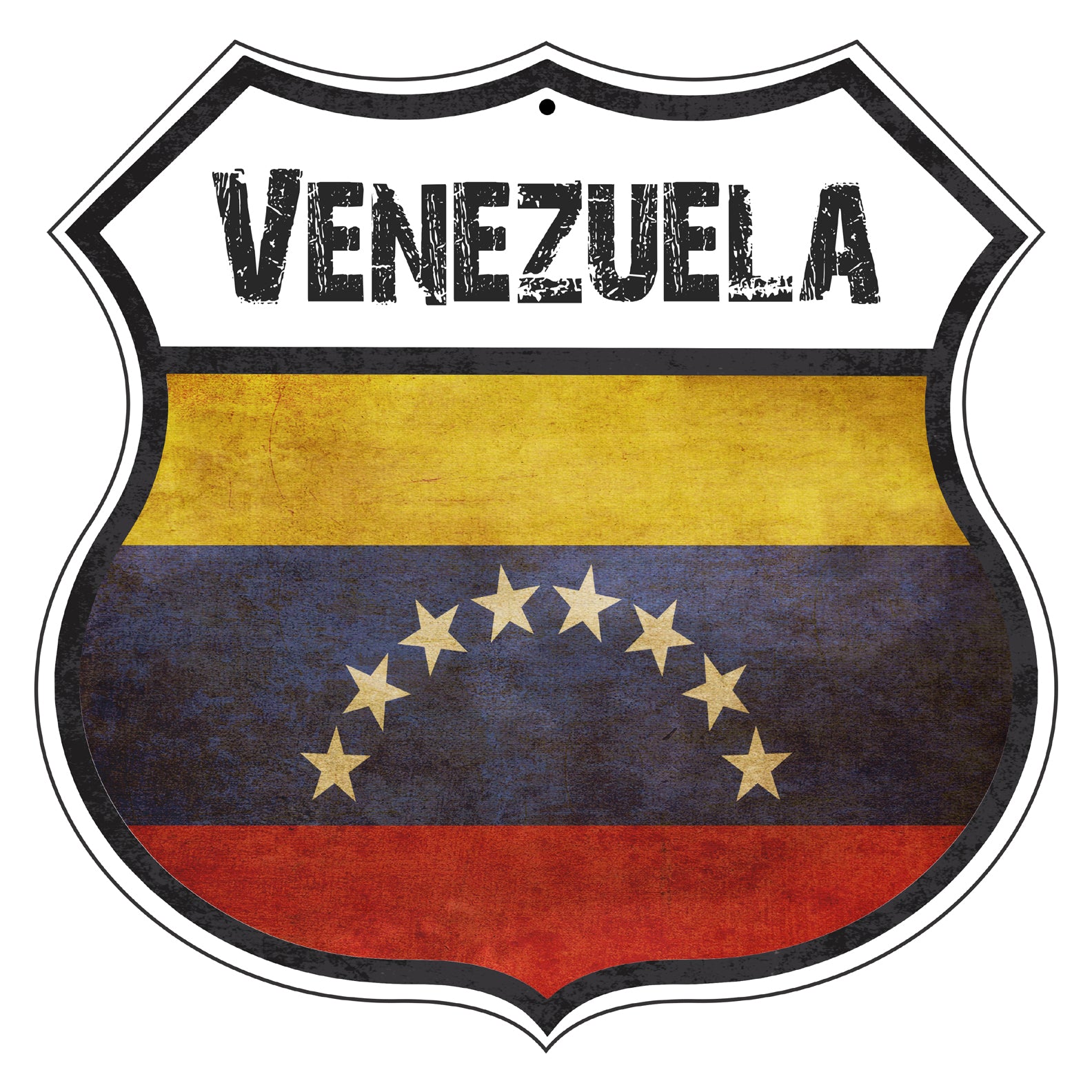 Country Of Venezuela Flag | Metal Shield Sign – Sign Fever