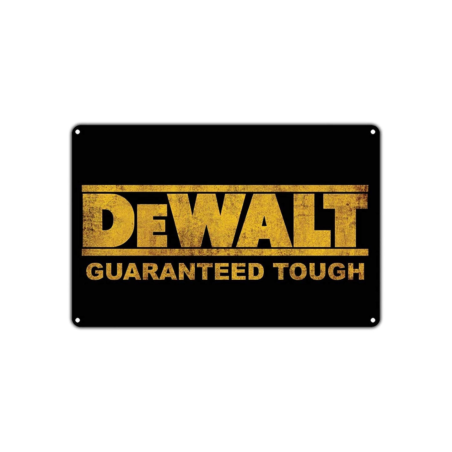 Dewalt Guaranteed Tough Logo Power Tools Accessories Professional Wall Decor Shop Bar Aluminum