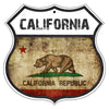 California Flag Shield Sign