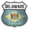 Delaware Flag Shield Sign