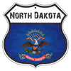 North Dakota Flag Shield Sign