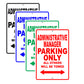 Administrative Manager Parking Only All Others Will Be Towed Aluminum Metal Sign Plate
