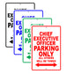 Chief Executive Officer Parking Only All Others Will Be Towed Aluminum Metal Sign Plate