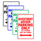 Investment Advisor Parking Only All Others Will Be Towed Aluminum Metal Sign Plate