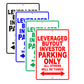 Leveraged Buyout Investor Parking Only All Others Will Be Towed Aluminum Metal Sign Plate