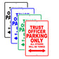 Trust Officer Parking Only All Others Will Be Towed Aluminum Metal Sign Plate