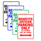 Benefits Officer Parking Only All Others Will Be Towed Aluminum Metal Sign Plate