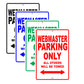 Webmaster Parking Only All Others Will Be Towed Aluminum Metal Sign Plate