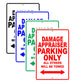 Damage Appraiser Parking Only All Others Will Be Towed Aluminum Metal Sign Plate