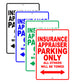 Insurance Appraiser Parking Only All Others Will Be Towed Aluminum Metal Sign Plate